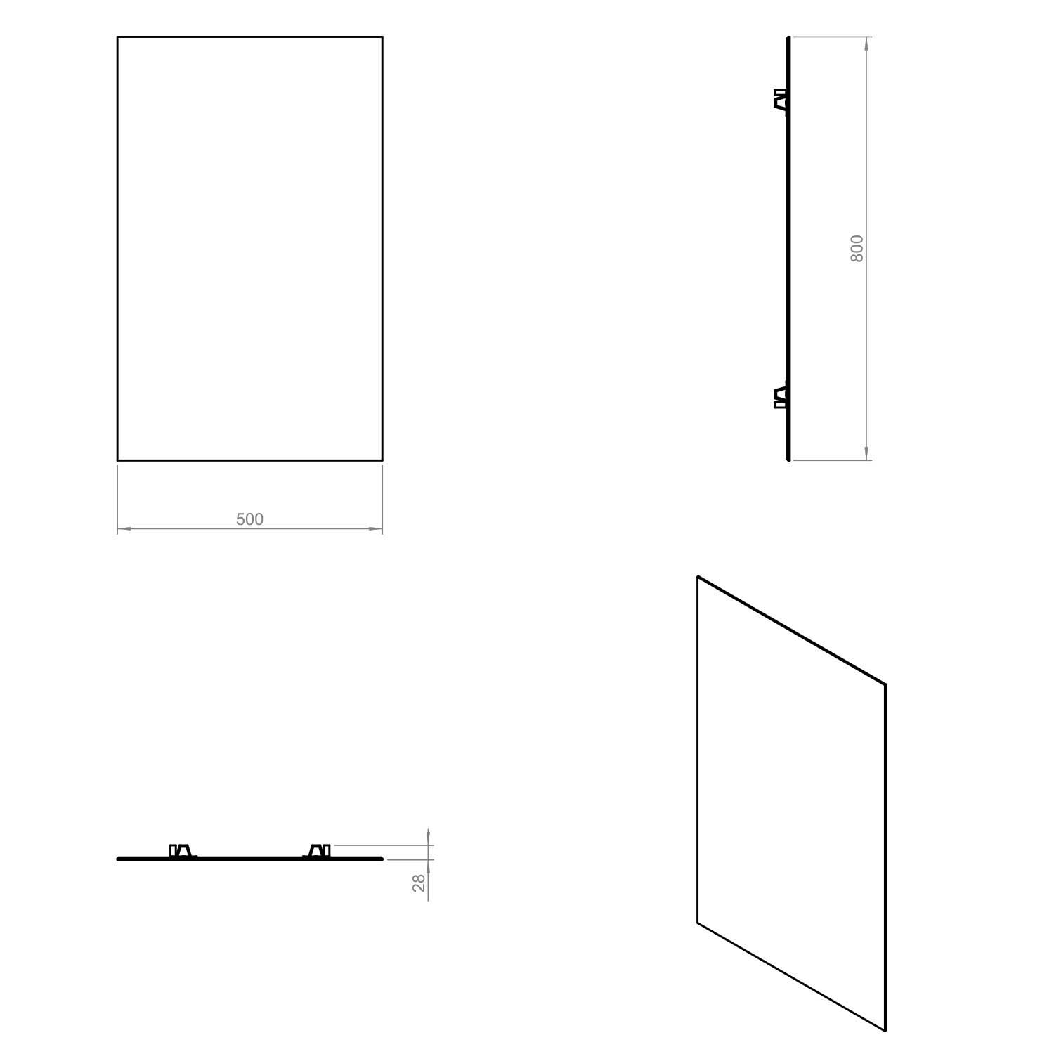 COSMIC B-Best Frameless Bathroom Mirror 50 x 80 cm 3