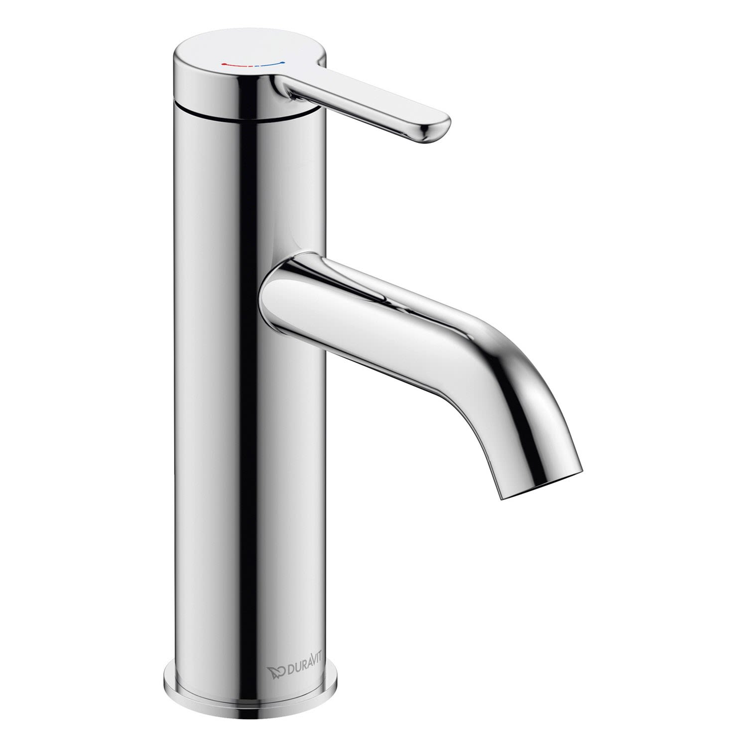 Duravit C.1 Einhebel-Waschtischmischer M FreshStart und MinusFlow, ohne Zugstangen-Ablaufgarnitur, Badarmaturen, chrom C11023002010