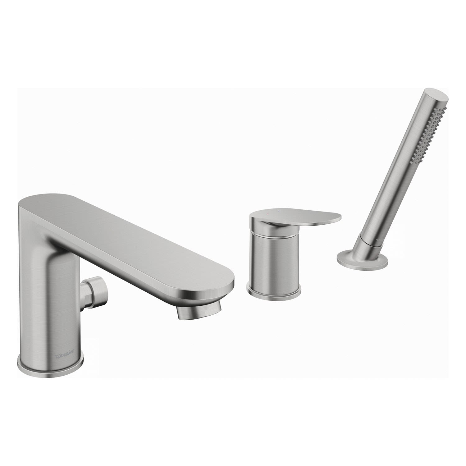 Duravit Wave 3-Loch Wannenarmatur, Badarmaturen, edelstahl gebürstet WA5260000070