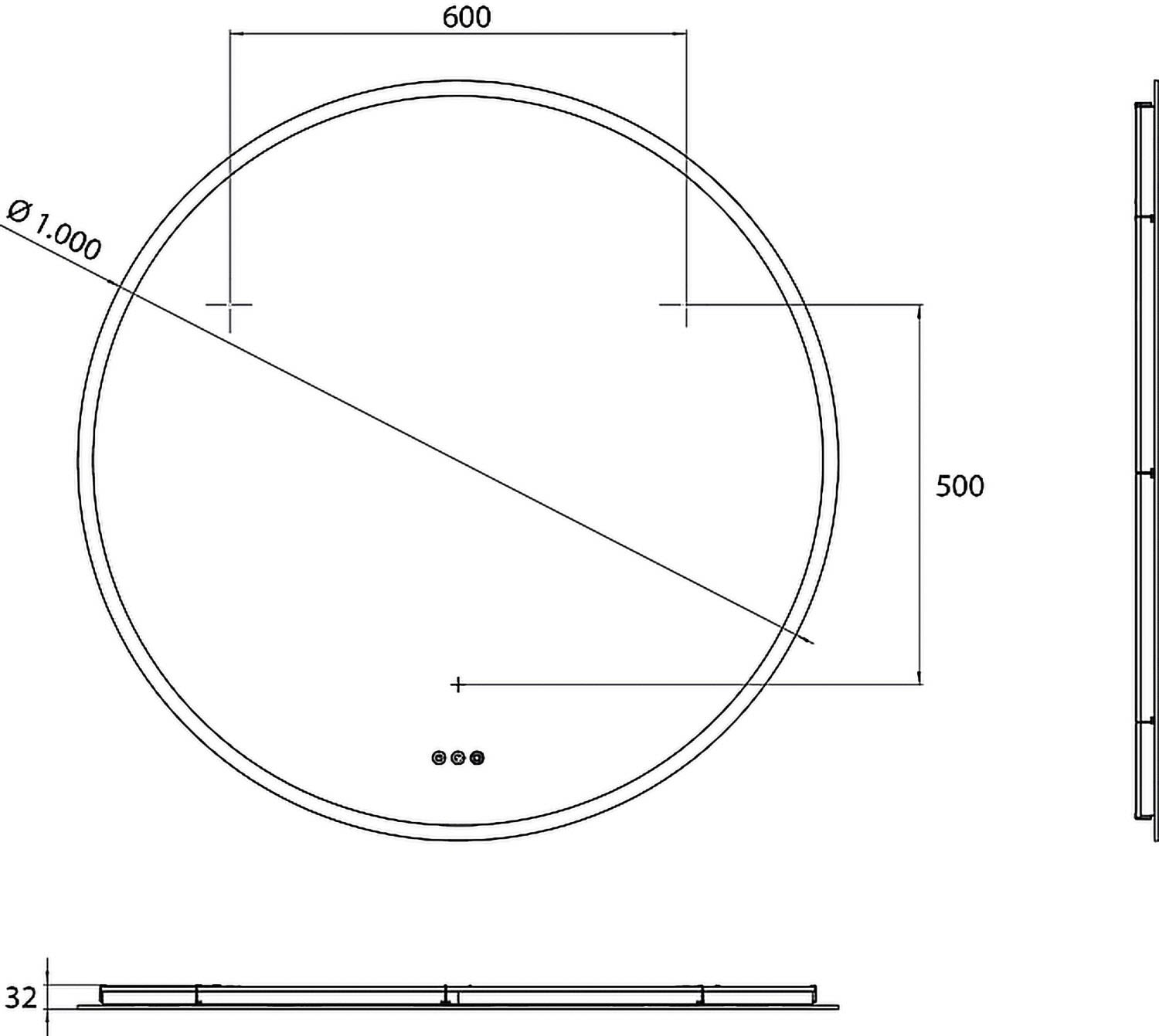 Emco Pure LED 441131010 Illuminated Mirror Ø 1000 mm 5