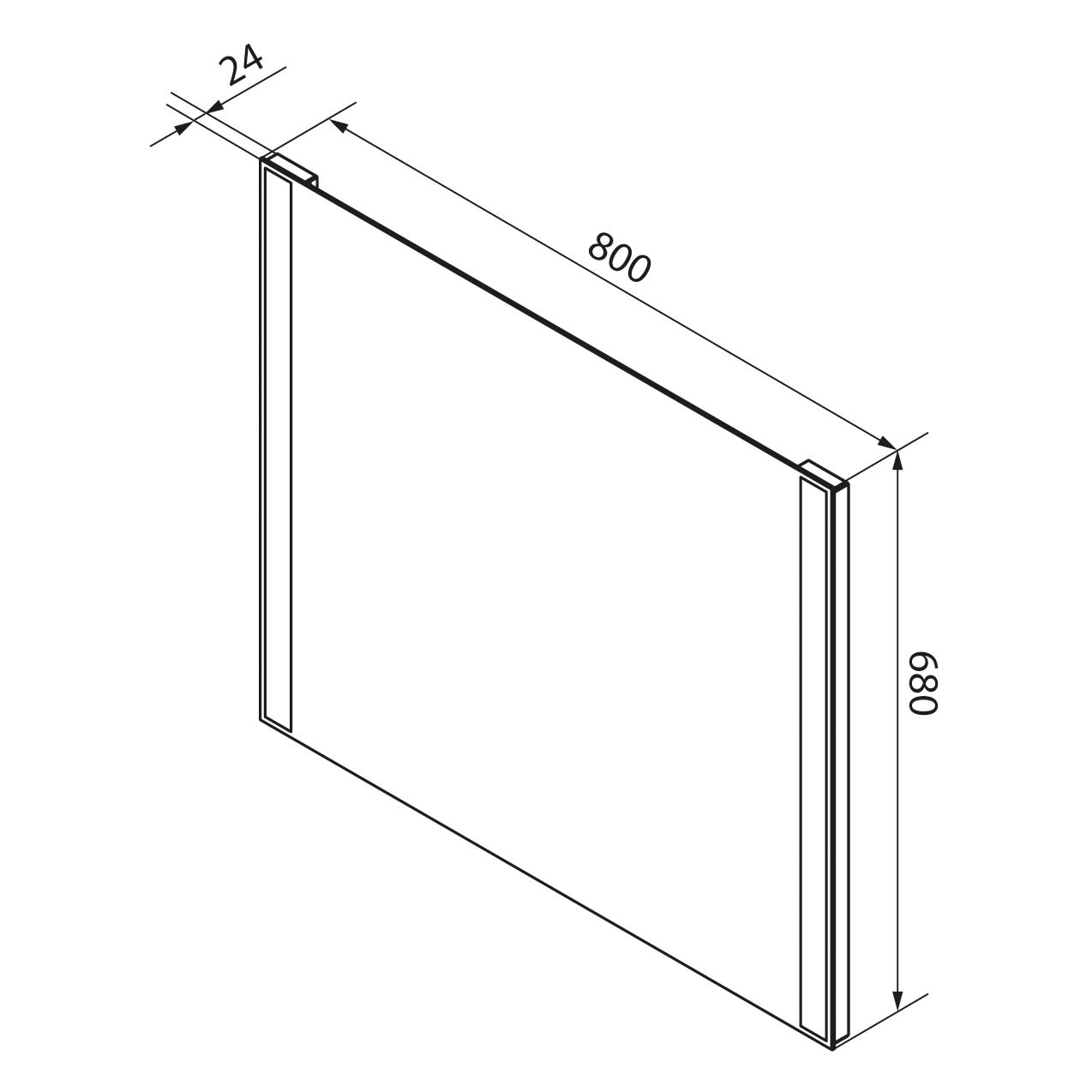 B.brillant LED Mirror Element 80 x 68 cm Silver 4
