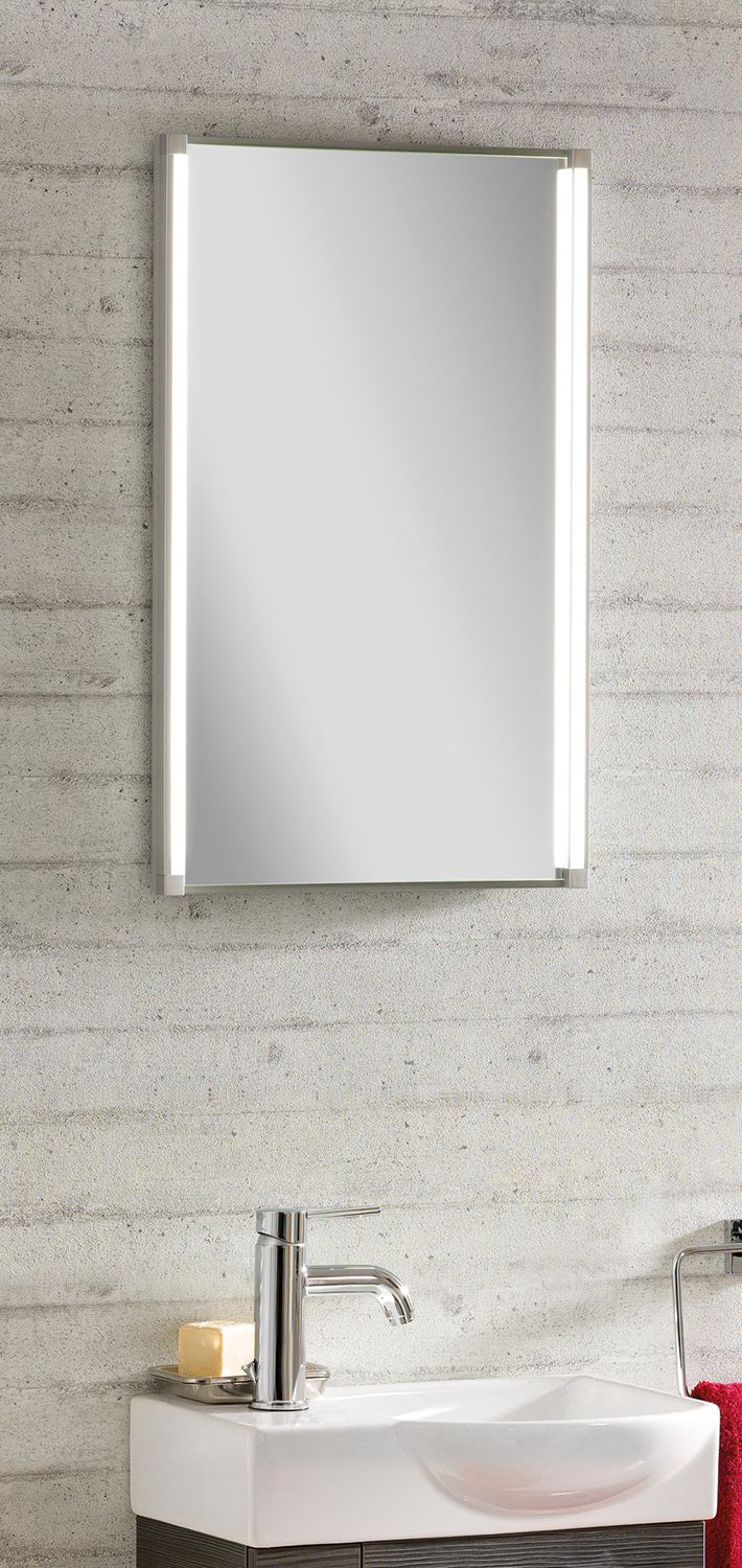 Fackelmann LED-Line Badspiegel mit seitlicher Beleuchtung 42,5 x 67 cm in Silbergrau 3