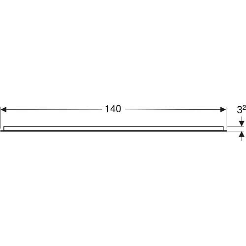 Geberit Option Basic Miroir lumineux carré 502816001 éclairage au-dessus, 140 x 90 cm 2