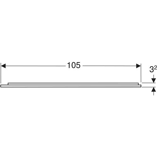 Geberit Option Plus Miroir lumineux carré 502784001 105 x 70 cm, aluminium anodisé, éclairage direct/indirect 4