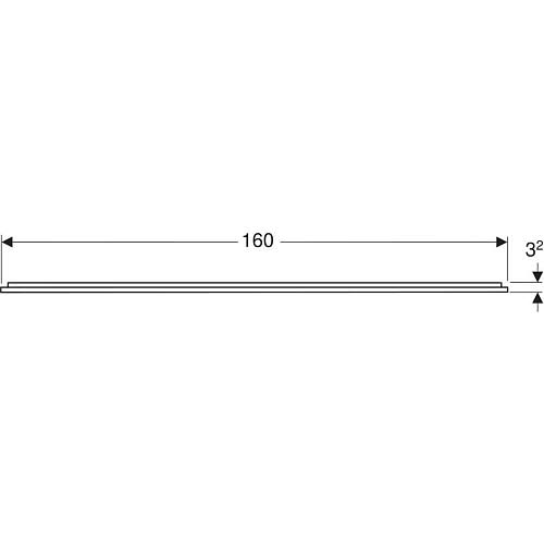 Geberit Option Plus Miroir lumineux carré 502787141 160 x 70 cm, noir mat/aluminium anodisé, éclairage direct/indirect 5