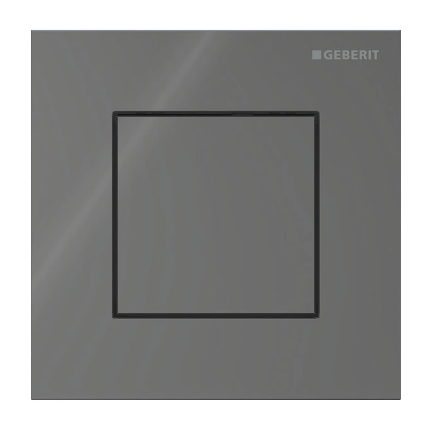 Geberit Urinalsteuerung mit pneumatischer Spülauslösung, Typ 40 Betätigungsplatte Square, Badkeramik, lava 116.217.JK.1