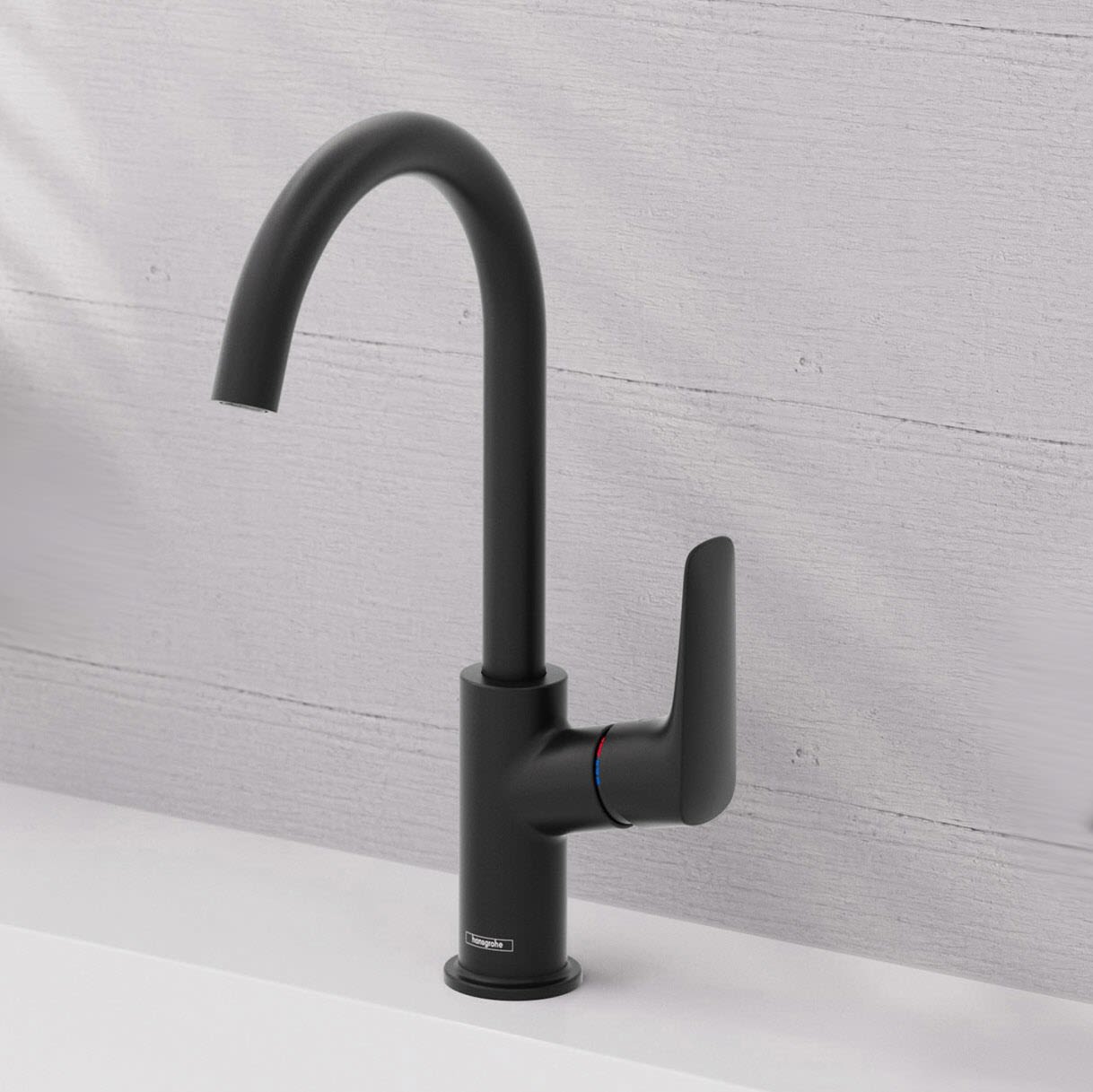 hansgrohe Logis Einhebel-Waschtischmischer 210 ohne Ablaufgarnitur, Badarmaturen, mattschwarz 71131670