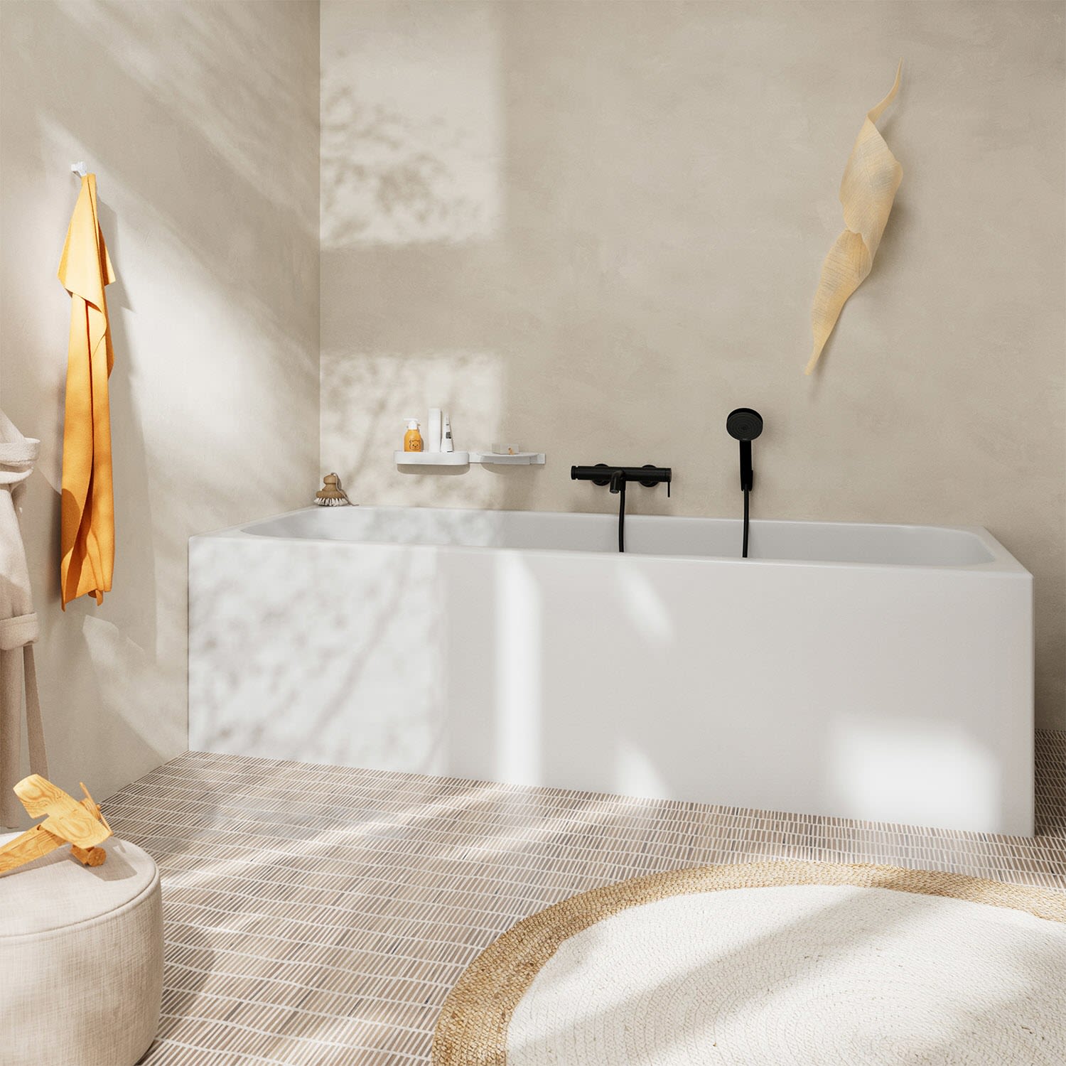 Hansgrohe Tecturis S mitigeur de bain 73422670 apparent, noir mat 2