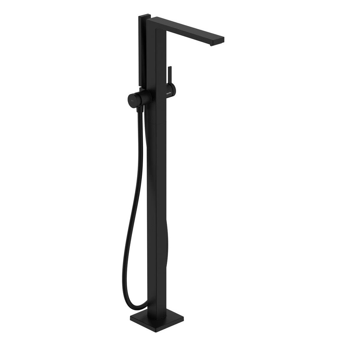 hansgrohe Tecturis E Einhebel-Wannenarmatur bodenstehend, Badarmaturen, mattschwarz 73445670