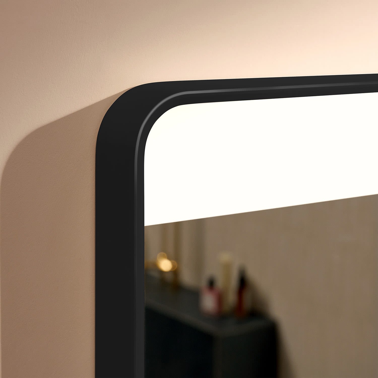 Hansgrohe Xarita Lite Q miroir 54959670 avec éclairage LED horizontal, noir mat, L 1000 x H 700 x P 30 mm, 10 W 2
