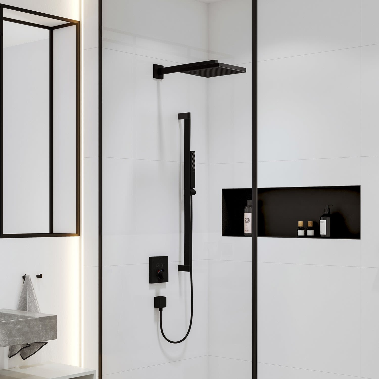 Hansgrohe bras de douche 24337670 390mm, noir mat 3
