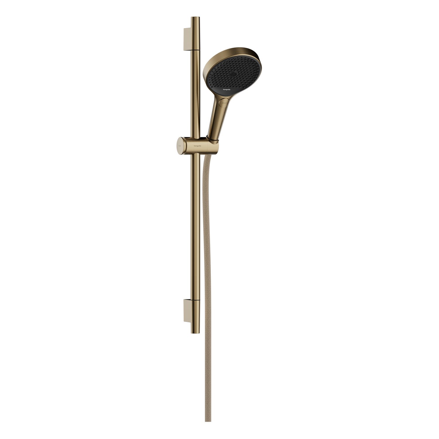 hansgrohe Rainfinity Duschset 130 3 Strahlarten mit Duschstange 65 cm, EcoSmart, Badarmaturen, brushed bronze 28746140