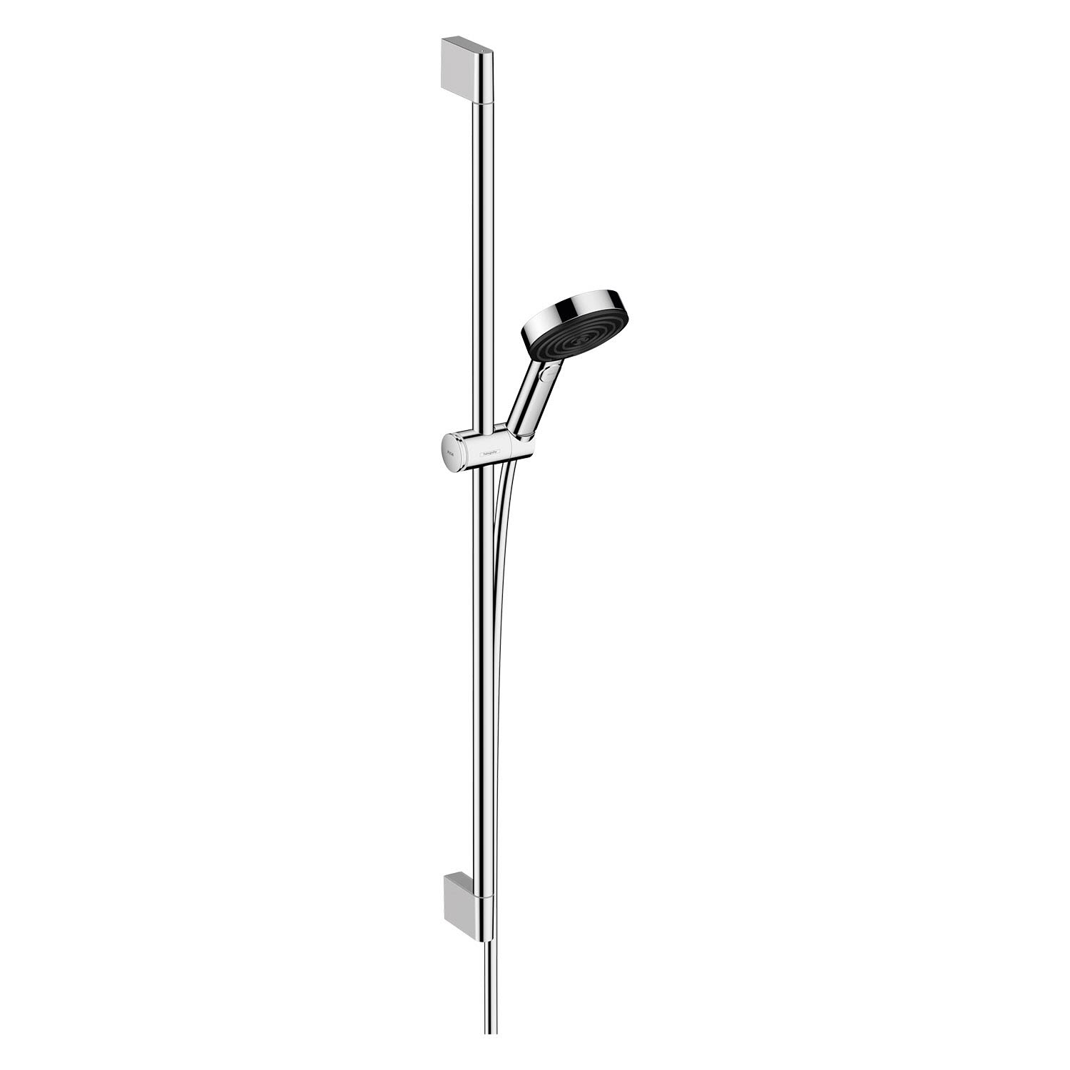 hansgrohe Pulsify Select S Duschset 105 3 Strahlarten Relaxation wassersparend mit Duschstange 90 cm 24171000, Badarmaturen, chrom