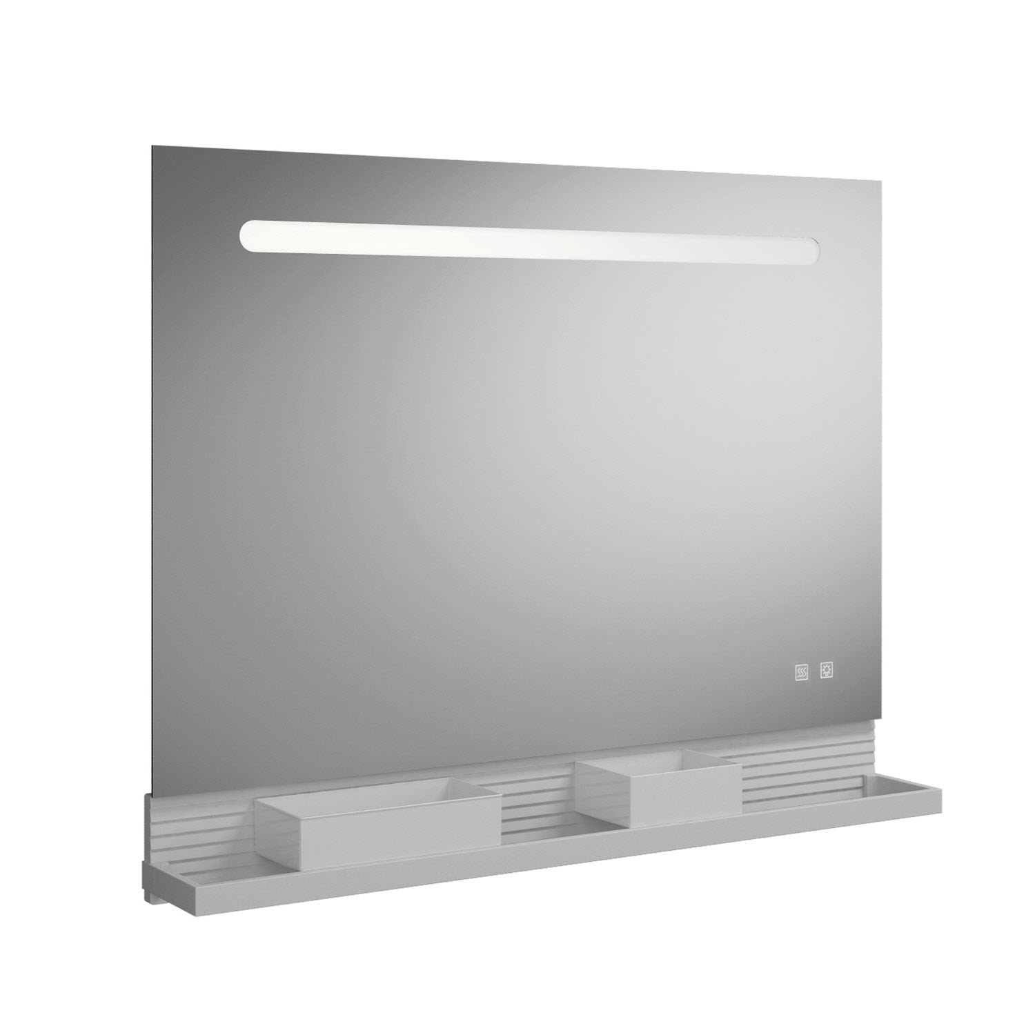 burgbad Fiumo Illuminated Mirror White 100 x 81.7 cm
