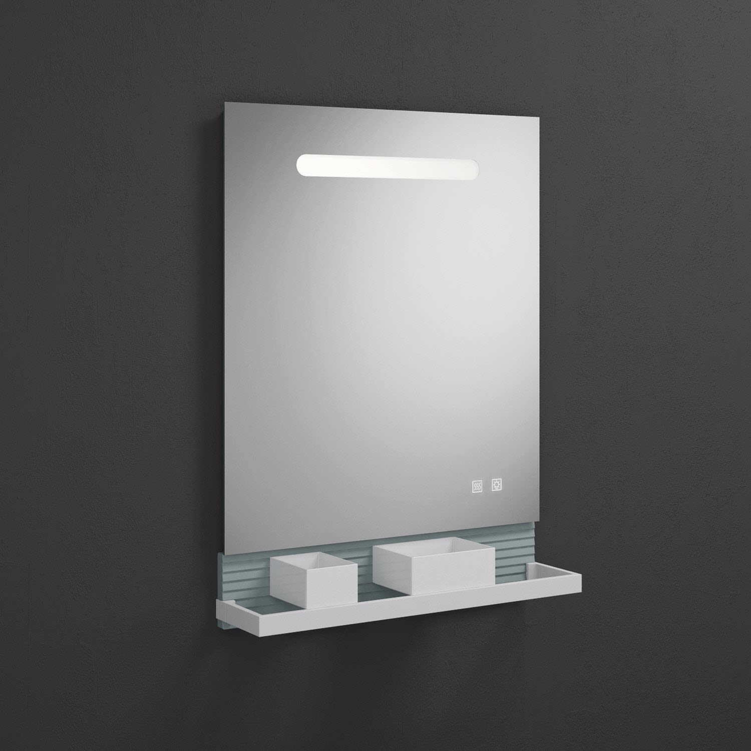 burgbad Fiumo Badspiegel 60x87 cm mit LED-Beleuchtung, Spiegel, SFXU060F3957