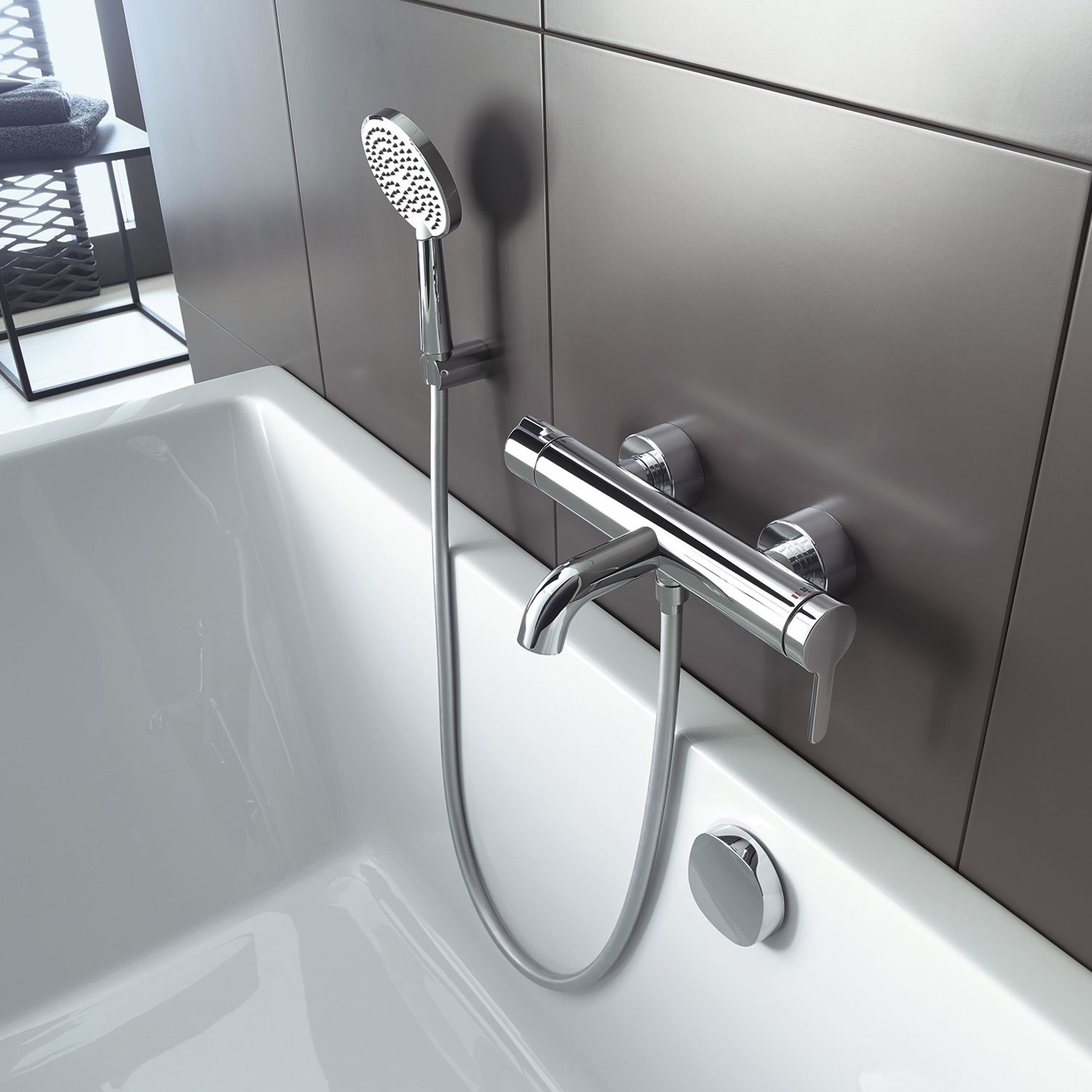 Duravit C.1 Einhebel-Wannenmischer Aufputz C15230000010, Badarmaturen, chrom