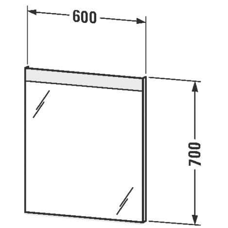 Duravit Badspiegel ""Good"" mit LED-Lichtfeld oben in 60 x 70 cm" 4