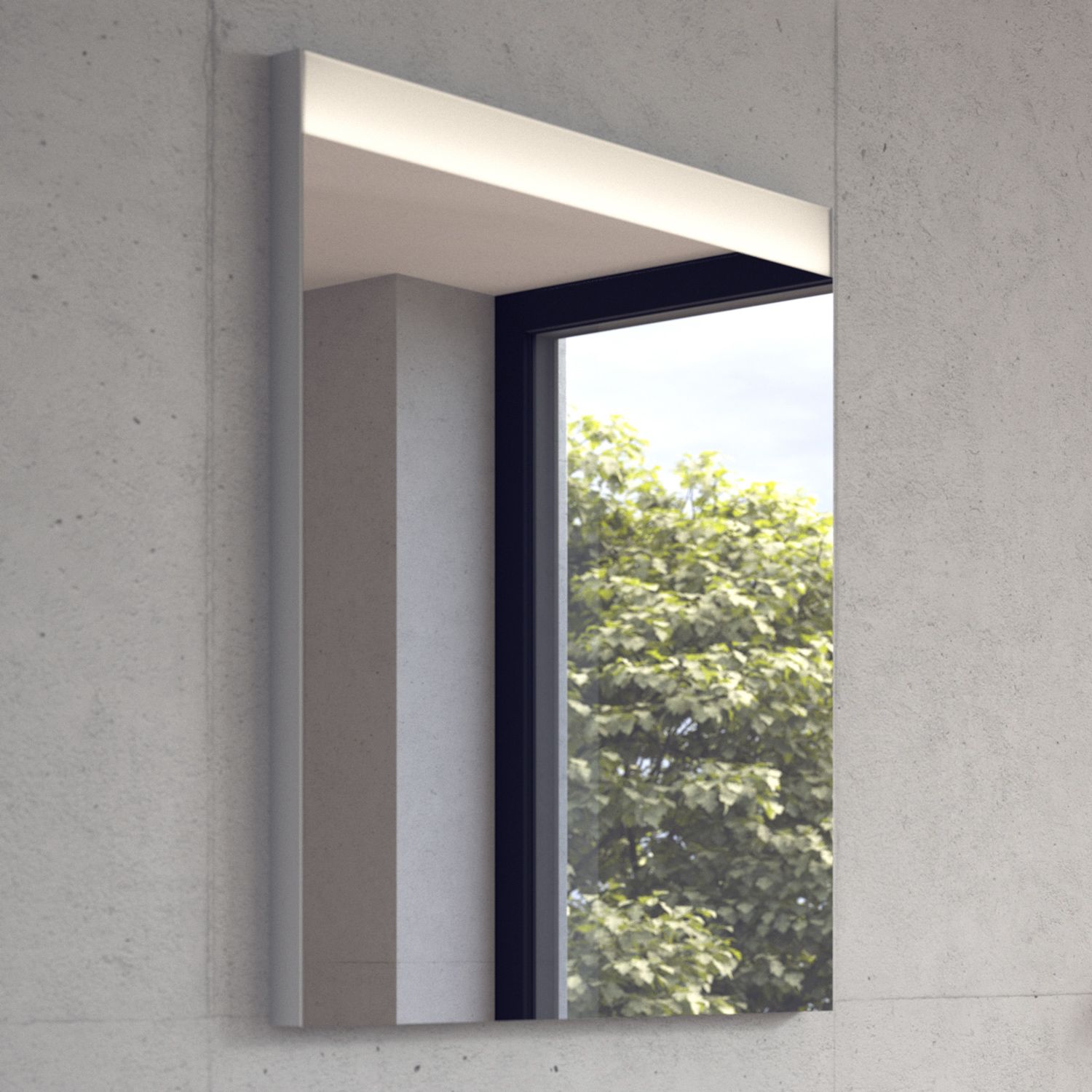 Duravit Badspiegel ""Good"" mit LED-Lichtfeld oben in 60 x 70 cm"