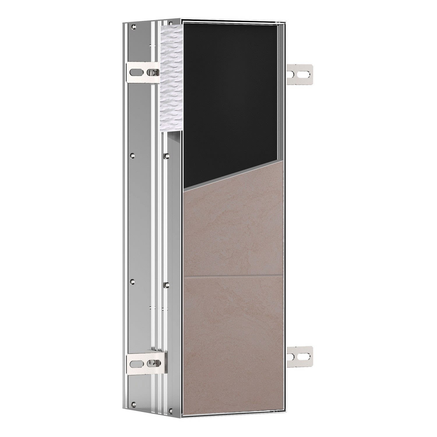 Emco Asis Plus WC module 975611005 articulé à droite, module encastré, carrelable