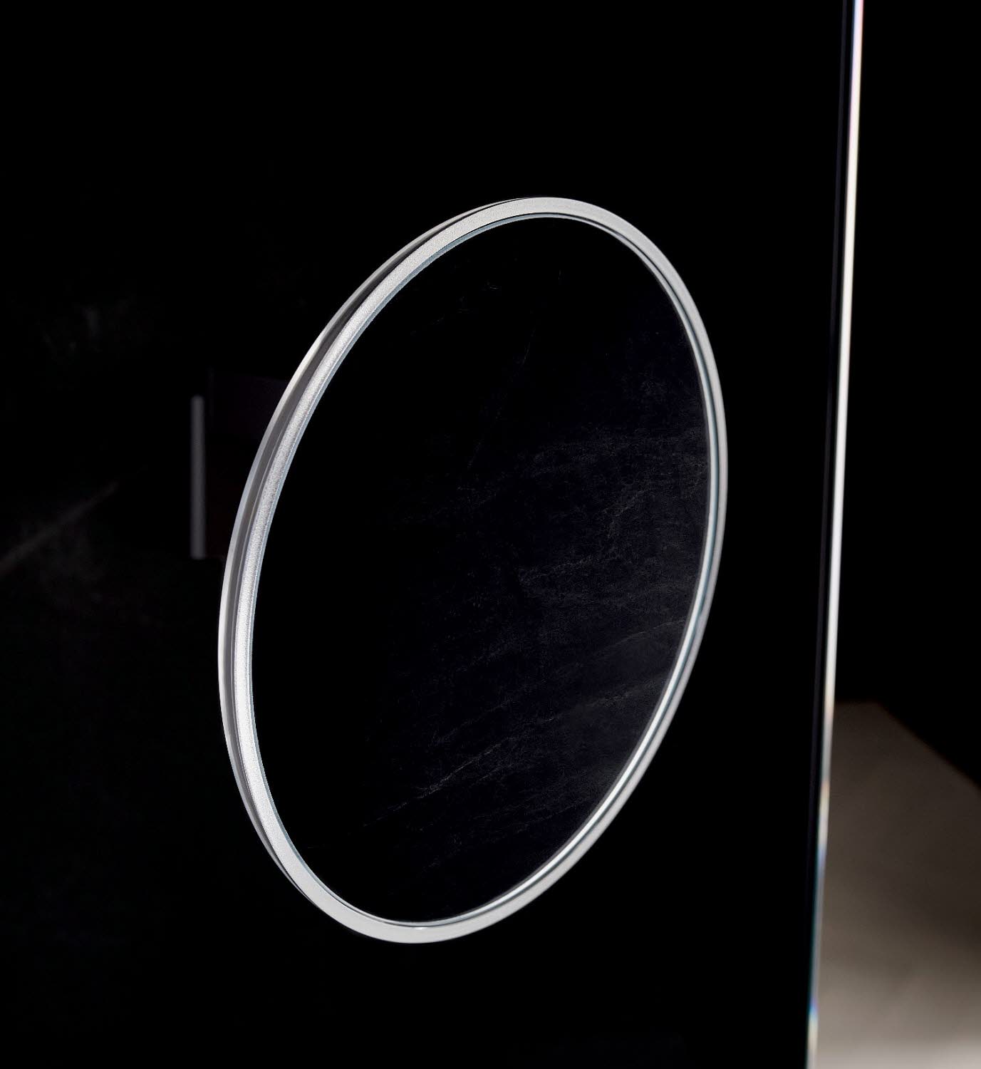 Emco evo LED rasage / Miroirs cosmétiques 109513330 noir, grossissement 5 fois, Ø 209 mm, 2 bras, rond 3