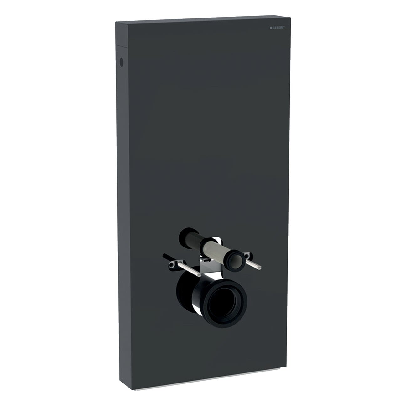 Geberit Monolith module de toilette mural 131022JK5 hauteur 101cm, façade verre lave, côté aluminium chrome noir 2