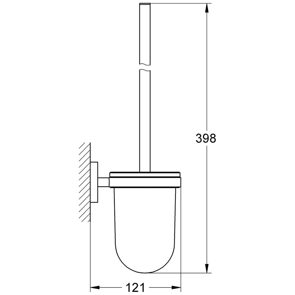 Grohe Essentials jeu de pinceaux WC 40374AL1 graphite dur brossé, modèle mural, fixation invisible 3