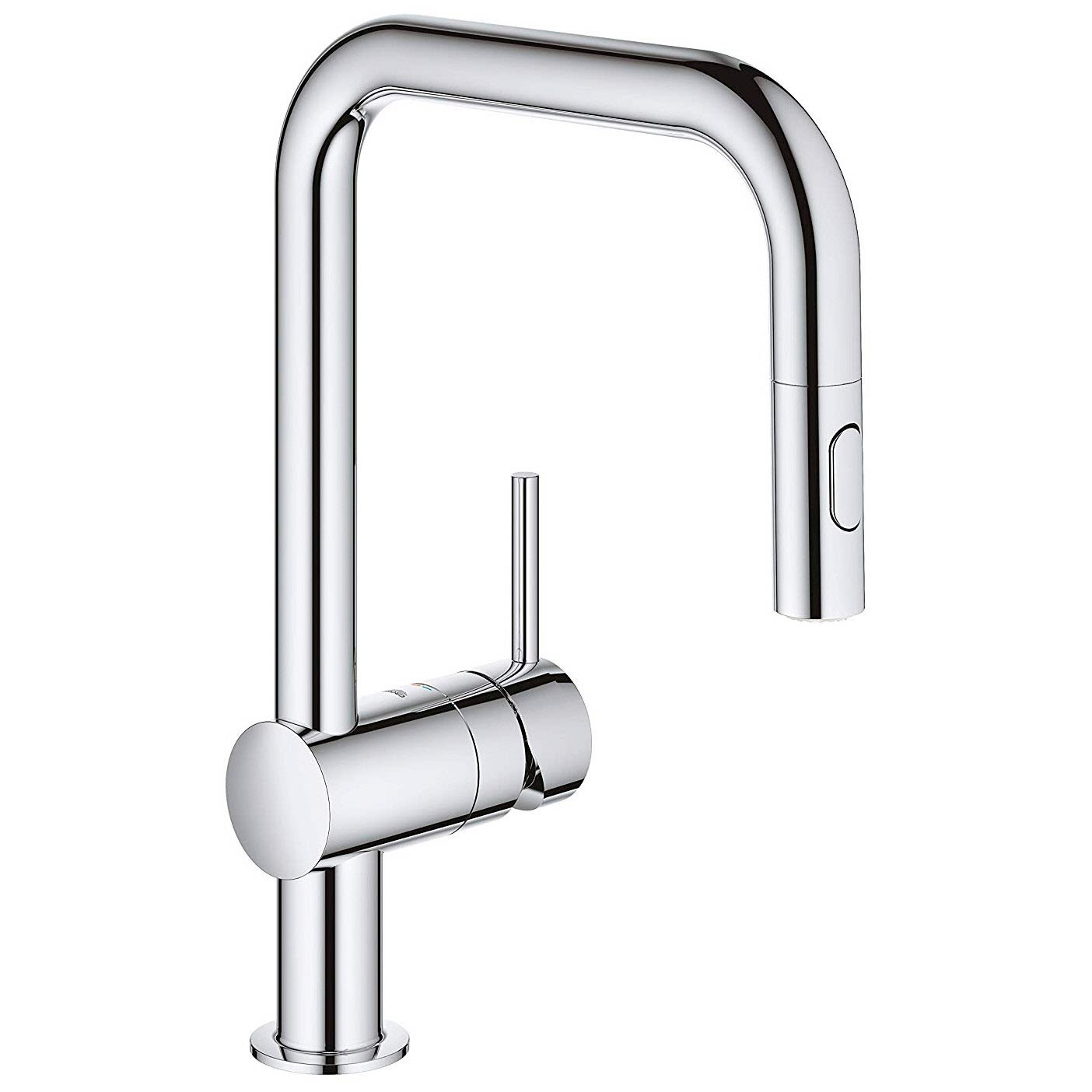 Grohe Minta mitigeur d'évier 32322002 chromé, double jet extractible, bec en U 8