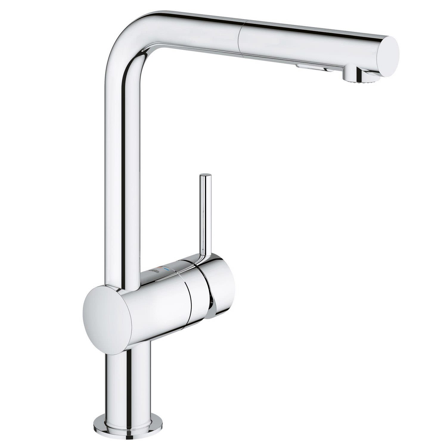 Grohe Minta mitigeur d'évier 32322002 chromé, double jet extractible, bec en U 10