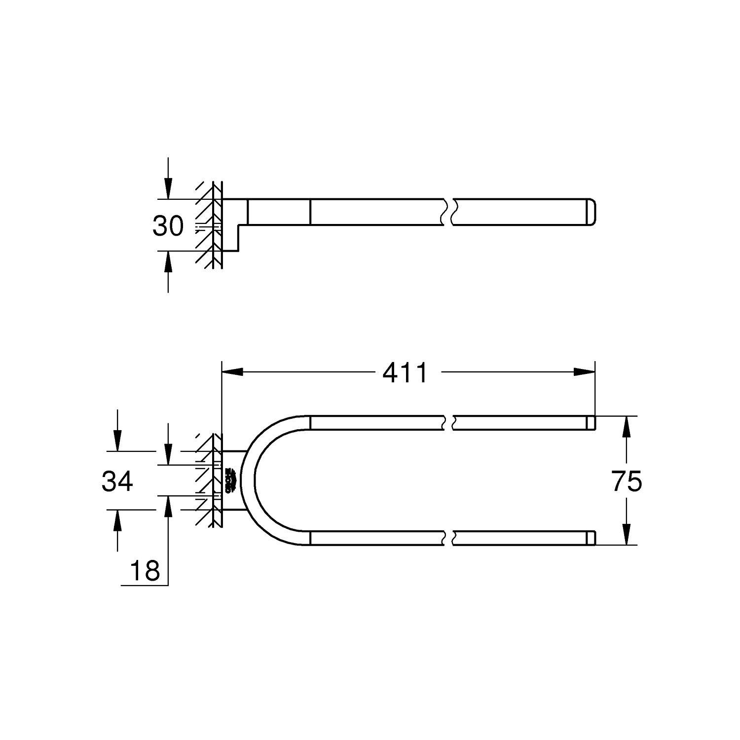 Grohe Selection angle match0 41038A00 graphite dur, avec support 9