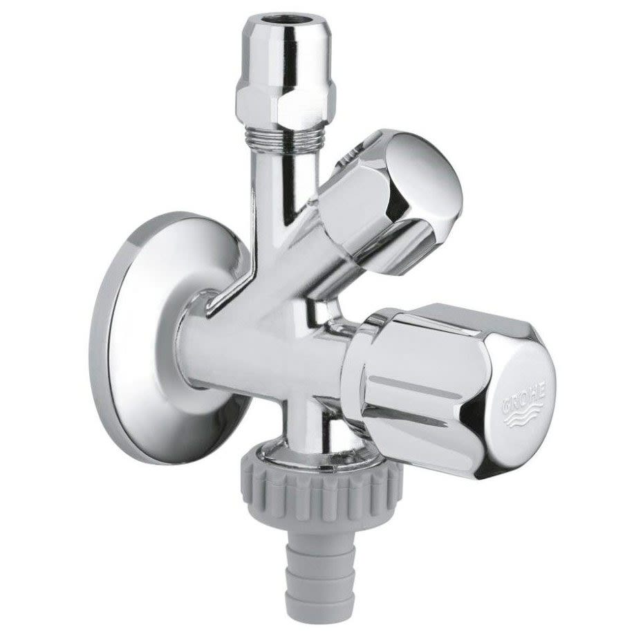GROHE Original WAS Kombi-Eckventil 1/2" x 3/8" x 3/4" Art. 22035000, Montagezubehör, chrom