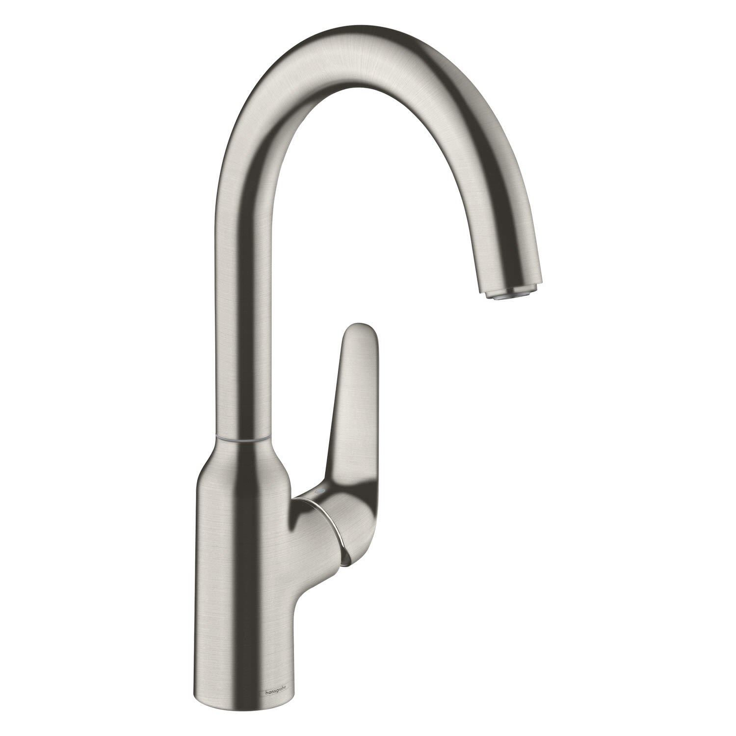 Hansgrohe Focus M42 mitigeur de cuisine 220 1jet 71802800 aspect inox, bec orientable 360°