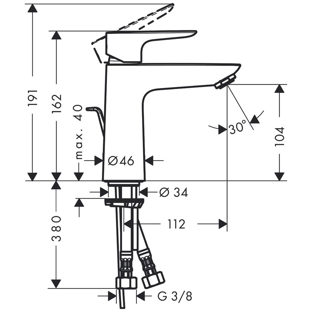 Hansgrohe Talis E 150 Mitigeur Lavabo Chromé 2