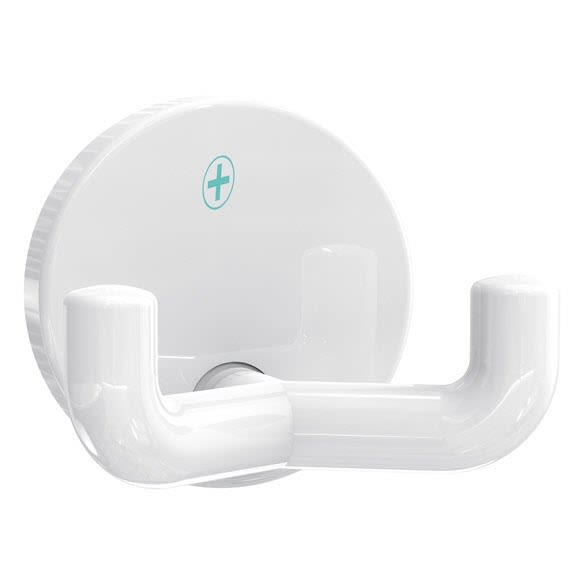 HEWI Serie 477 Doppelhaken 477.90D025-98, Accessoires, signalweiß 477.90D025 98