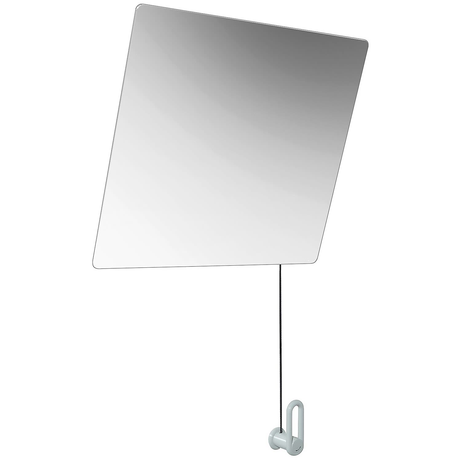 HEWI Serie 801 Inclinable Mirror with Cable Deviation 600x540x6 mm Pure White