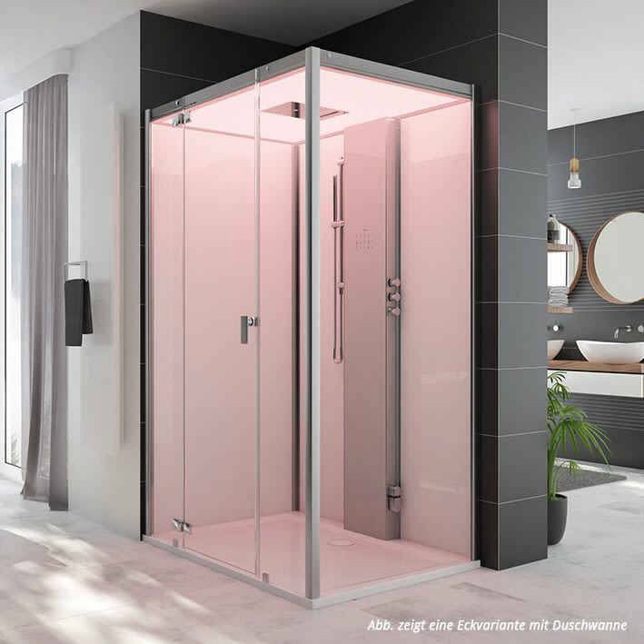 HOESCH SensePerience Dampfbad 100 x 100 cm für Vorwand, Duschwanne mit Antirutsch, Sauna / Dampfbad, 533111.010550, weiß