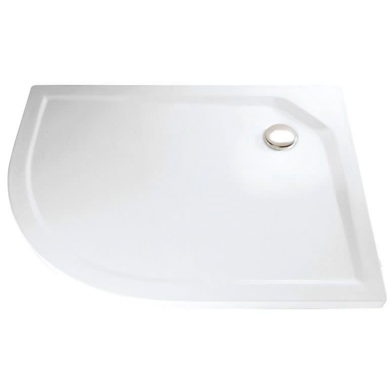 HSK Acryl-Duschwanne superflach 100 x 90 cm asymmetrisch Version rechts, Duschwannen, weiß 50520104