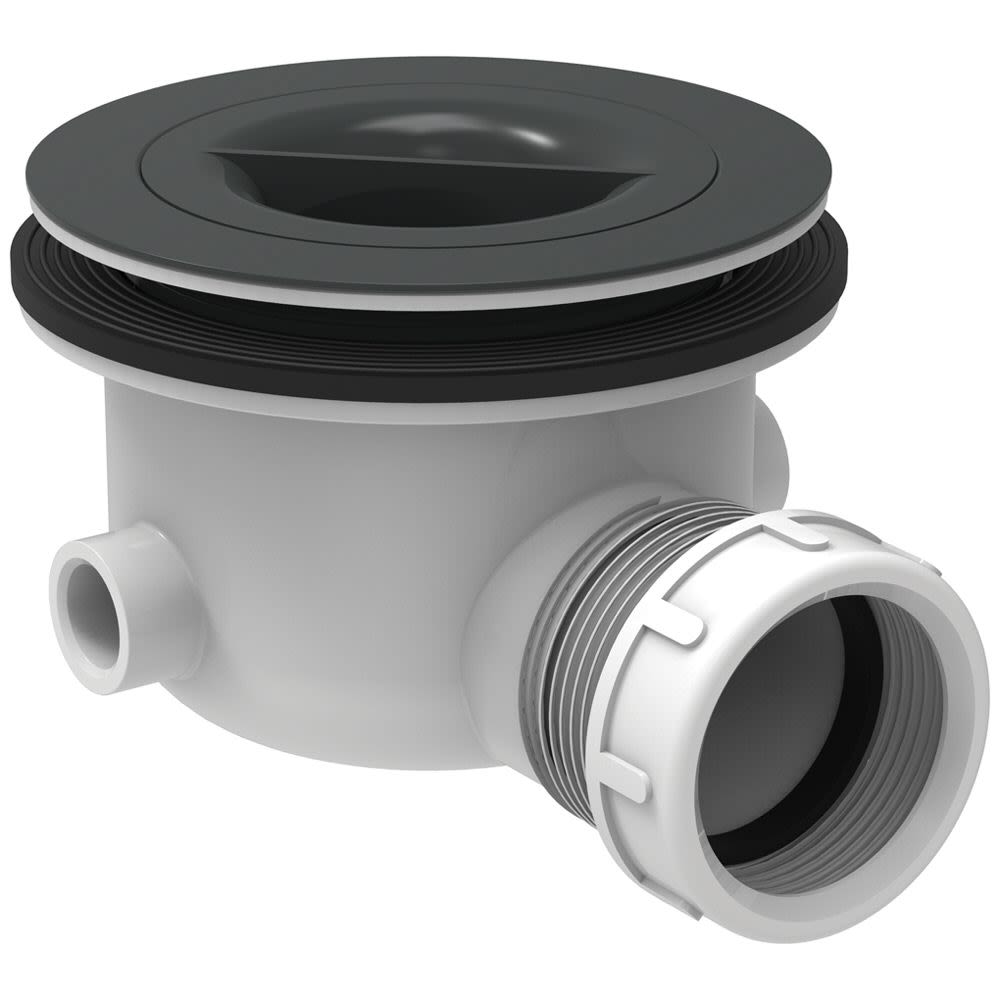 Ideal Standard Ablaufgarnitur 9 cm ohne Deckel K936367, Duschwannen, grau