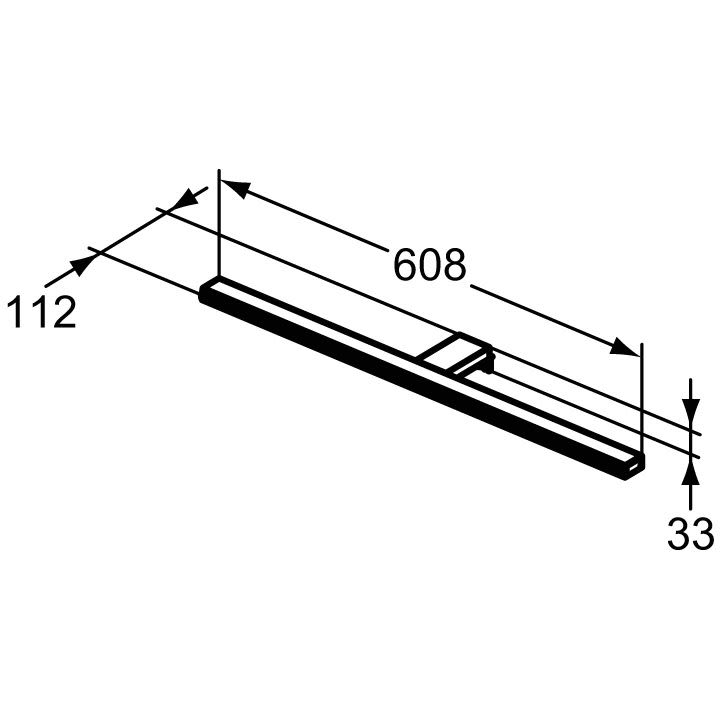 Ideal Standard LED Miroir & Lumière T322967 Pandora, 608 x 33 x 112 mm 2