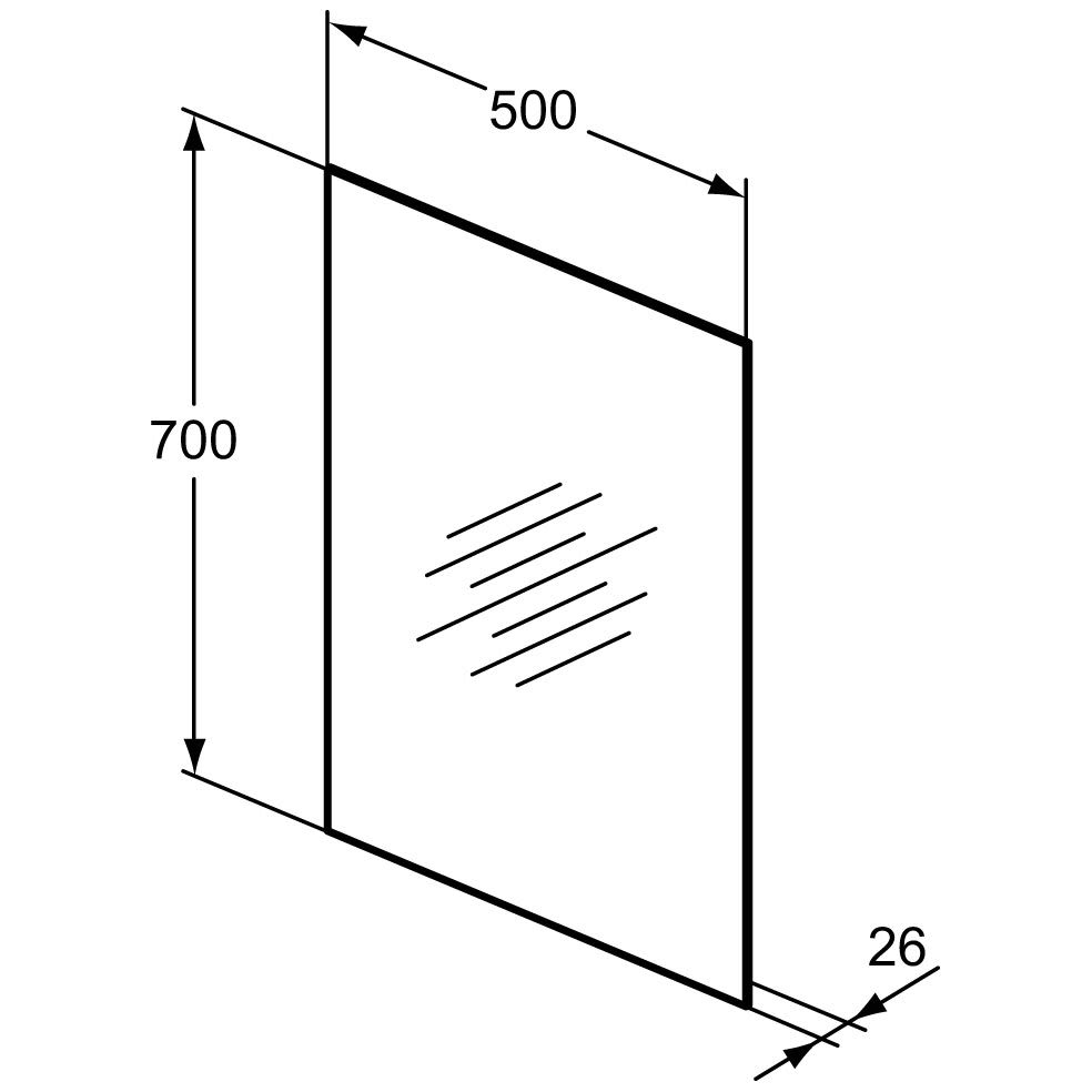 Ideal Standard Mirror & Light 50x70 cm 2