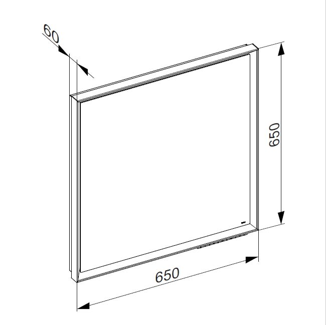 Keuco Royal Lumos miroir 14598171500 650x650x60mm, 48 + 41 watts, chauffe-miroir, anodisé argent 5