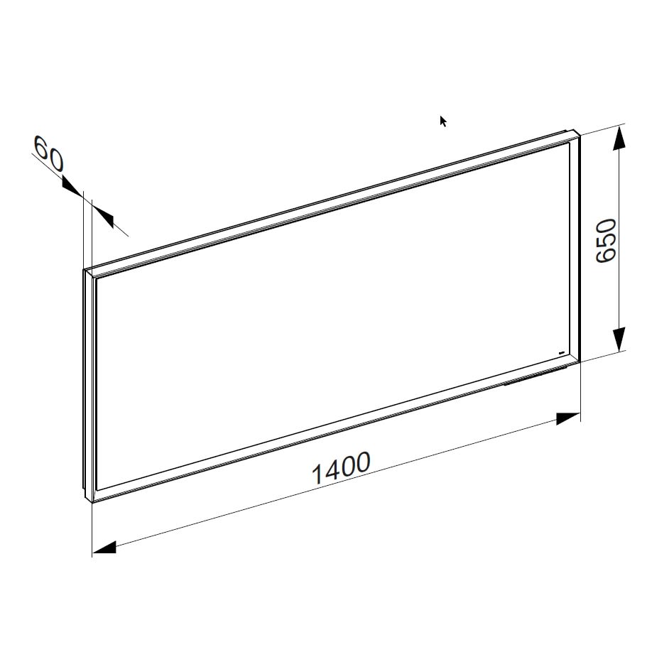 Keuco miroir Royal Lumos 14598175000 1400x650x60mm, 77 + 90 watts, miroir chauffant, argent anodisé 4