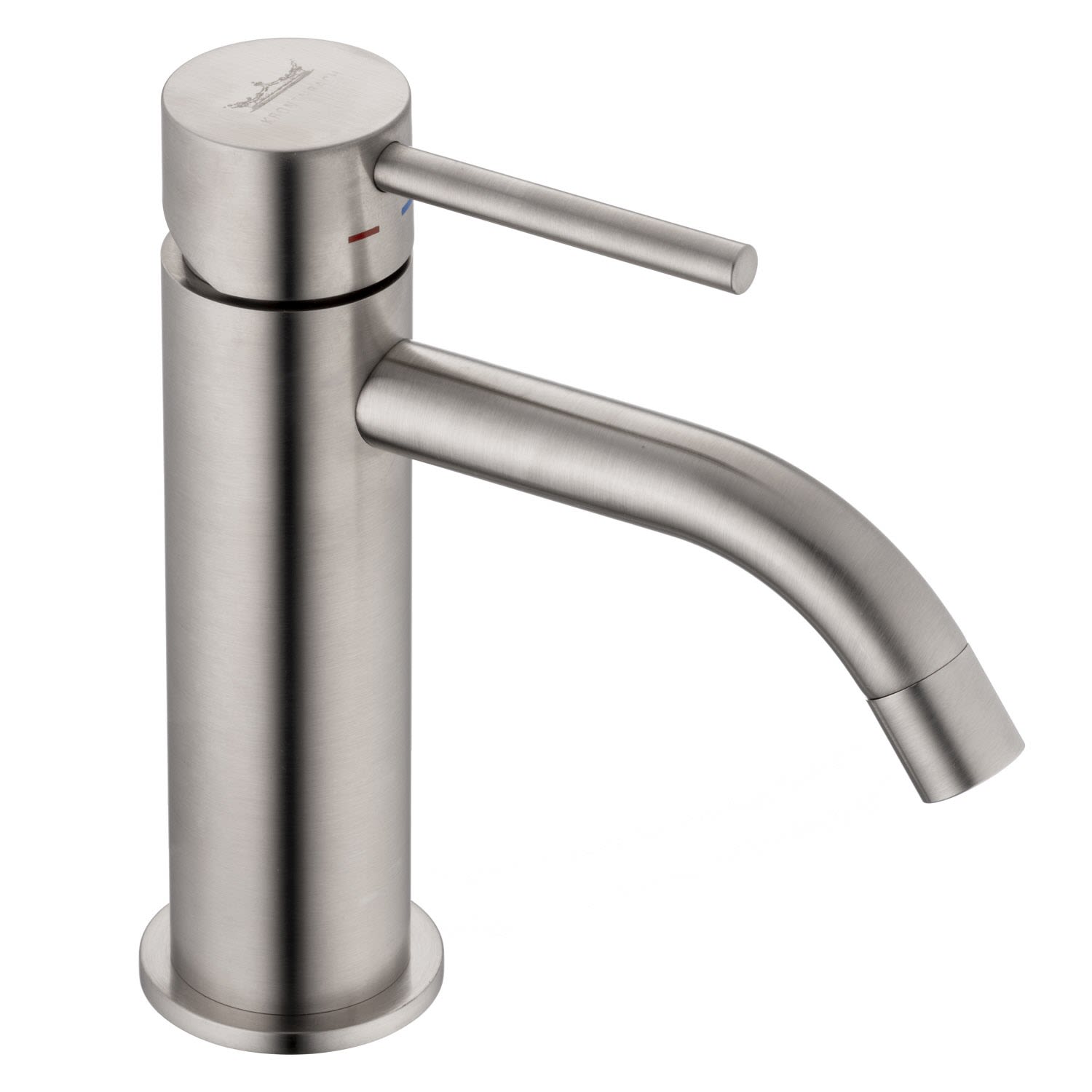 Kronenbach Lima 2.0 Steel Waschtischeinhebelmischer ohne Ablaufgarnitur 100.1010ESKB, Badarmaturen, Edelstahloptik