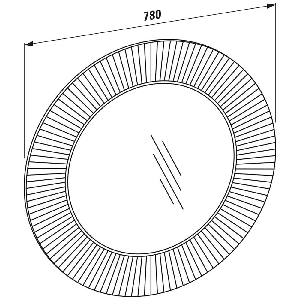 LAUFEN Kartell Miroir H3863310810001 780x780mm, ambre 5