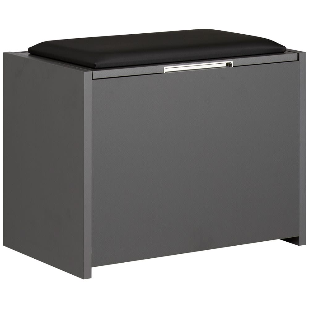 Pelipal Sitztruhe 64 x 40 x 48 cm mit Sitzkissen in schwarz EM-TR01SK68, Badmöbel, EM-TR01SK438