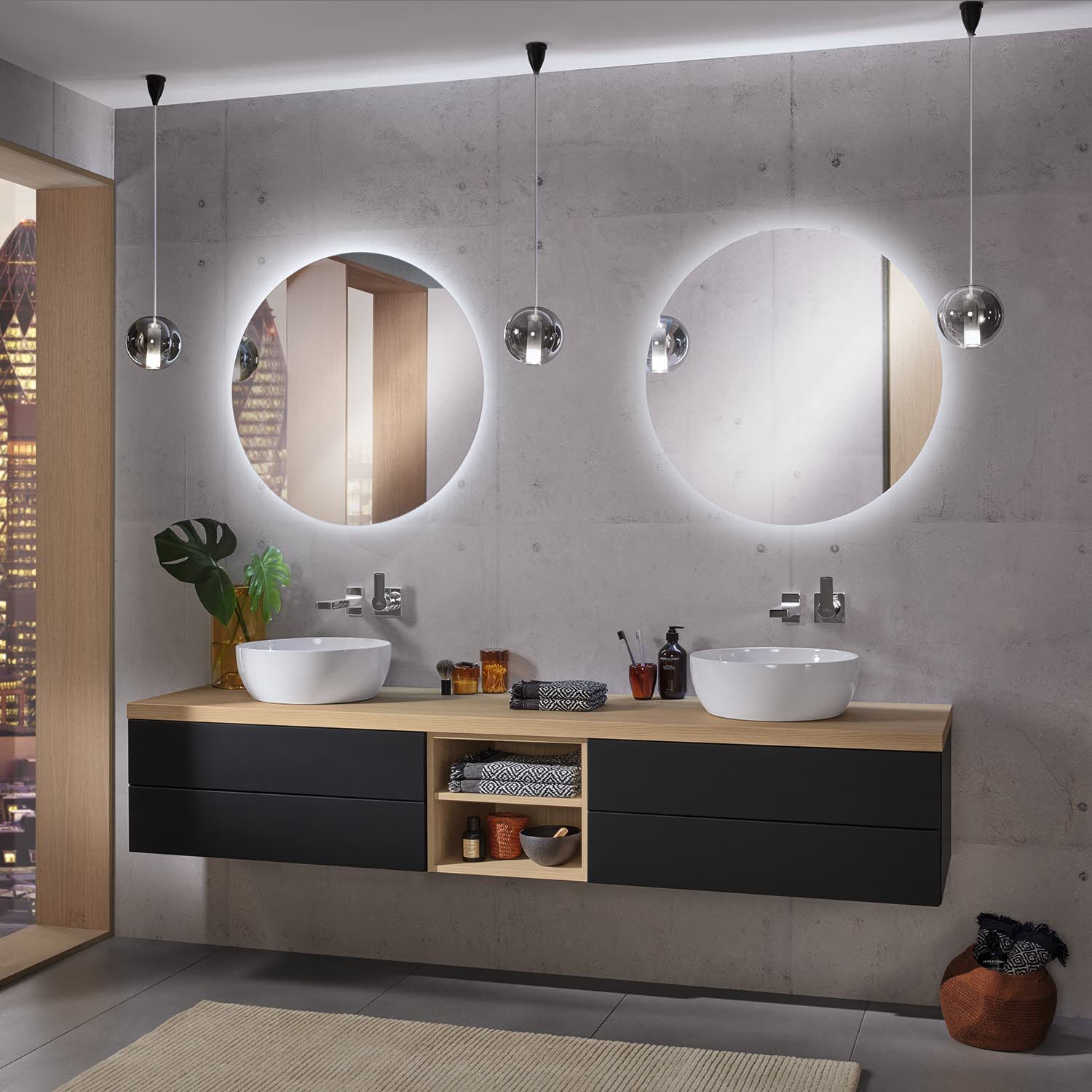 Sanipa Reflection Badspiegel LOLA 75 mit coolwhite LED-Beleuchtung und einem Durchmesser von 75 cm 3