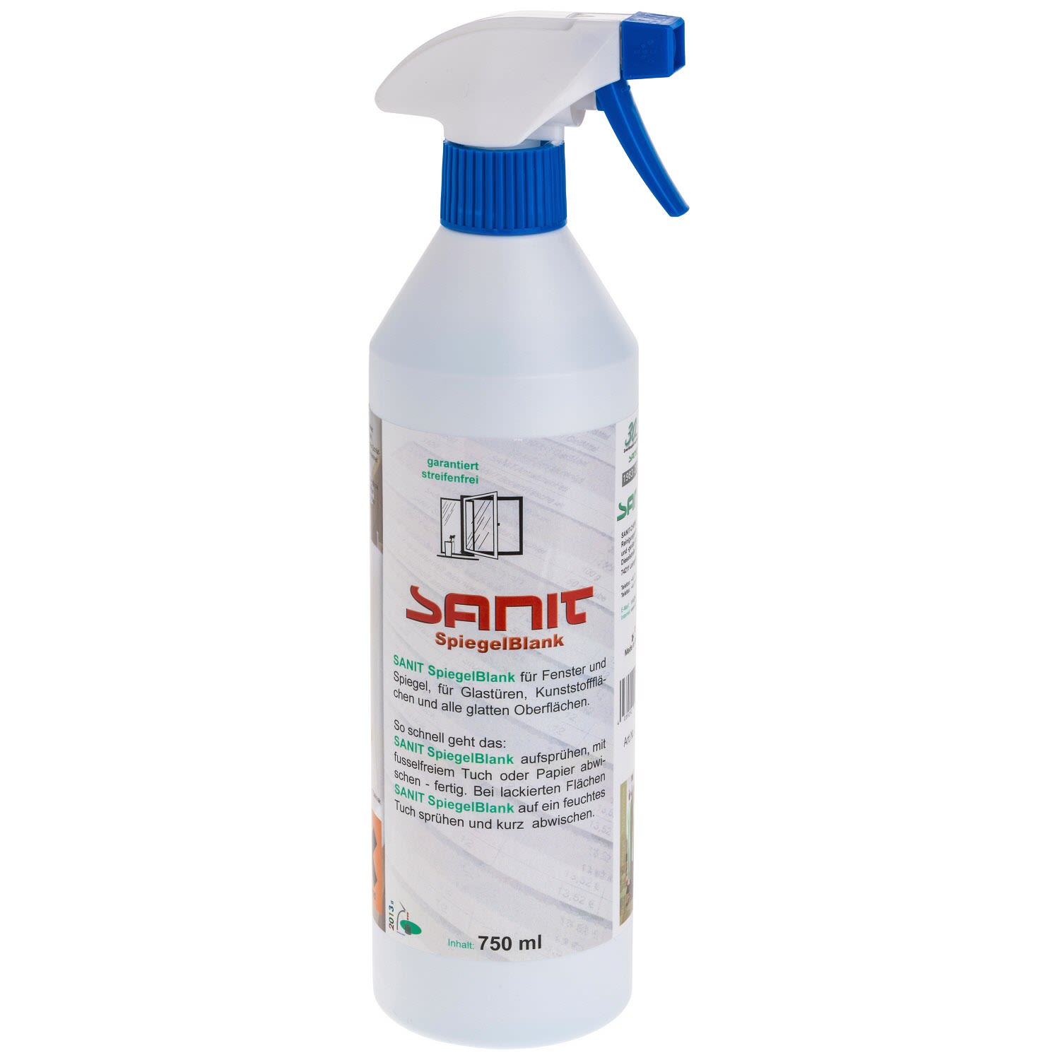 Nettoyant Sanit Mirror Blank 3046 750 ml, bouteille, pour vitres et miroirs