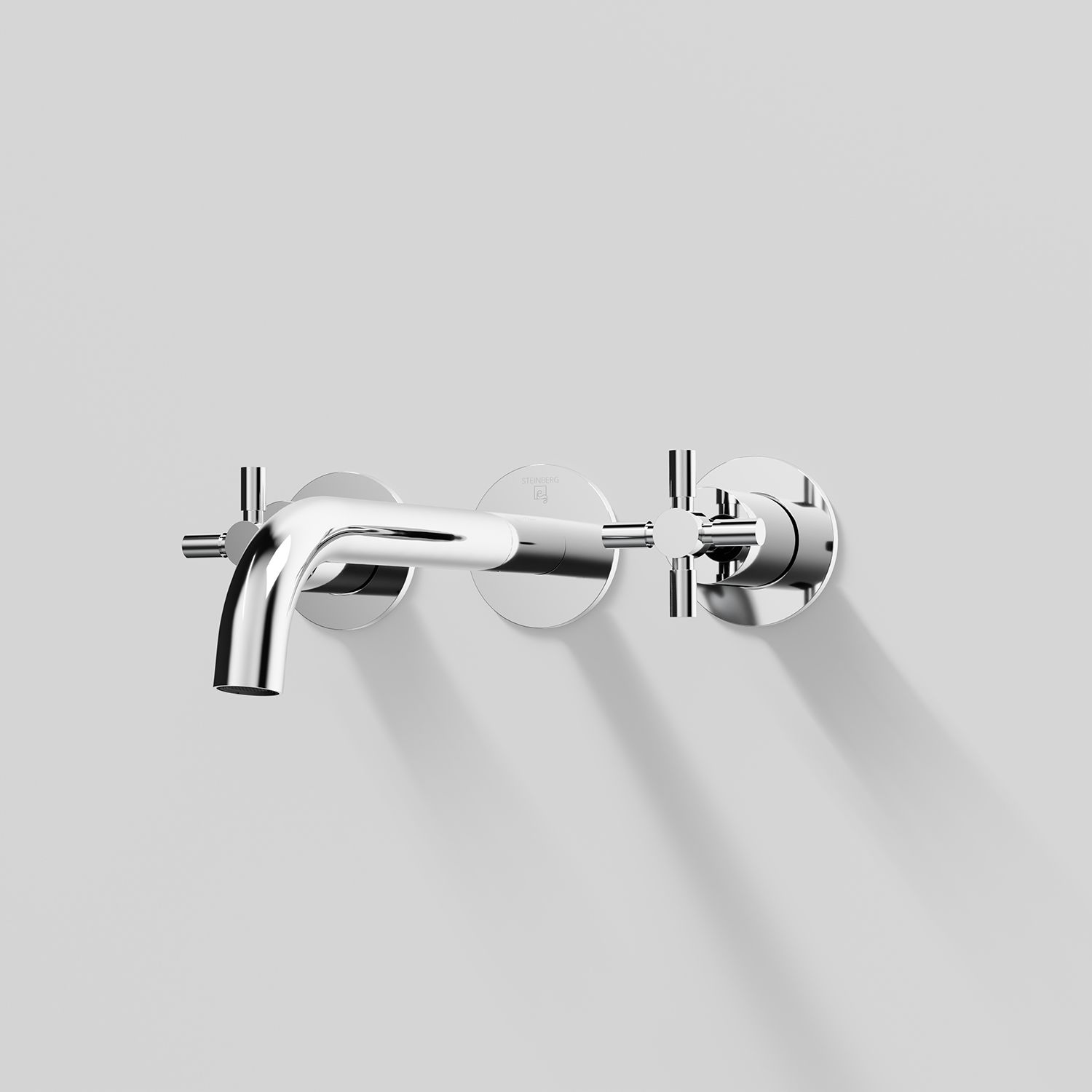 Steinberg Serie 250 3-Loch-Wandarmatur 250.1916 für Waschtisch, Badarmaturen, chrom 250 1916