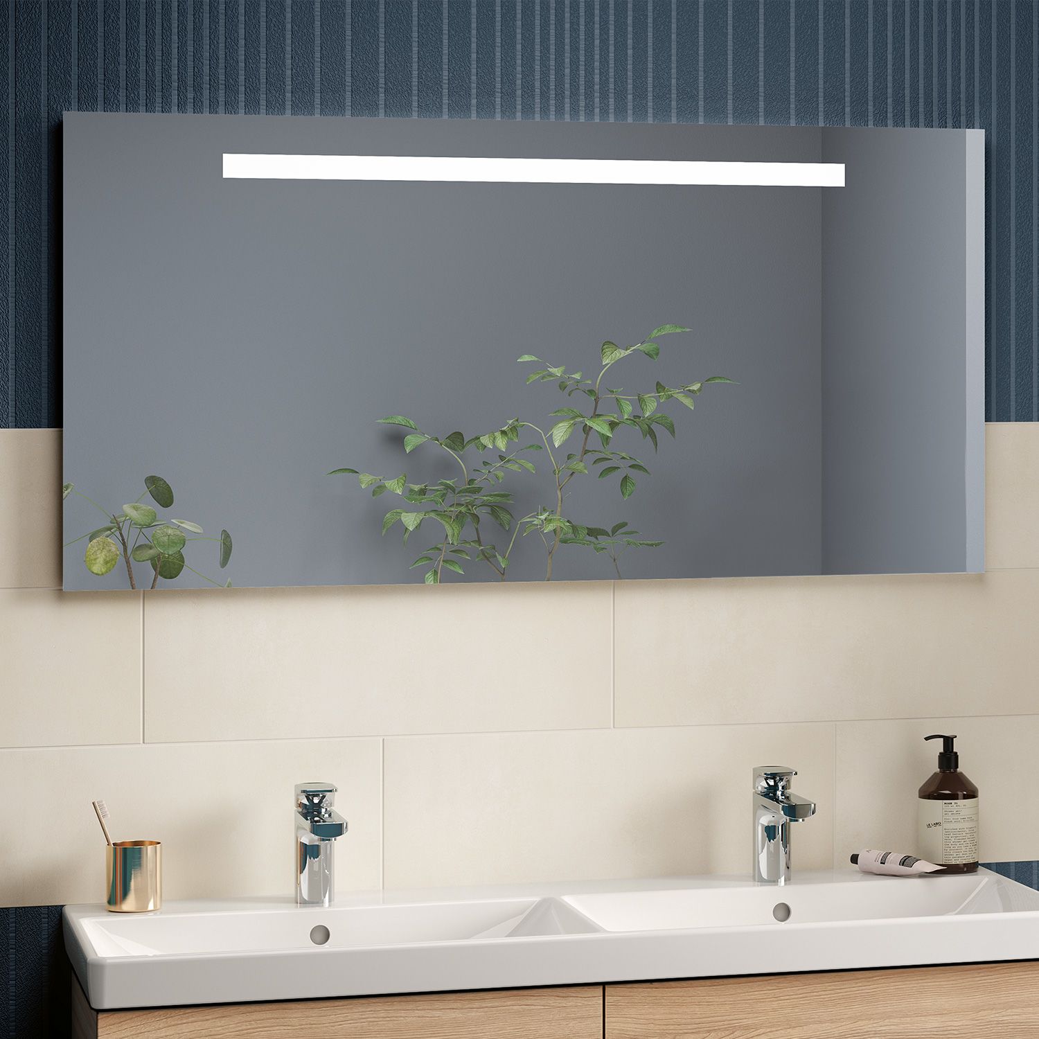 Villeroy und Boch Villeroy et Boch Plus à voir Miroir lumineux LED A430A100 140 x 60 x 3 cm, 12 W, pour la commutation de pièce, IP44 2
