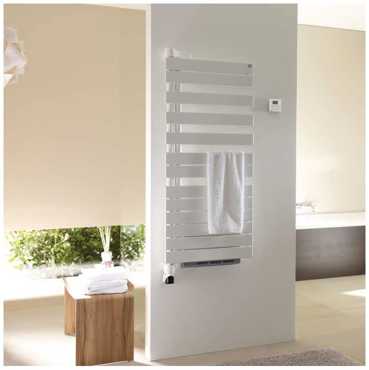 Radiateur électrique design Zehnder Roda Twist Air Spa ZRE30255B100000 ROER-140-55/IPS, 1344 x 550 mm, blanc, RAL 9016