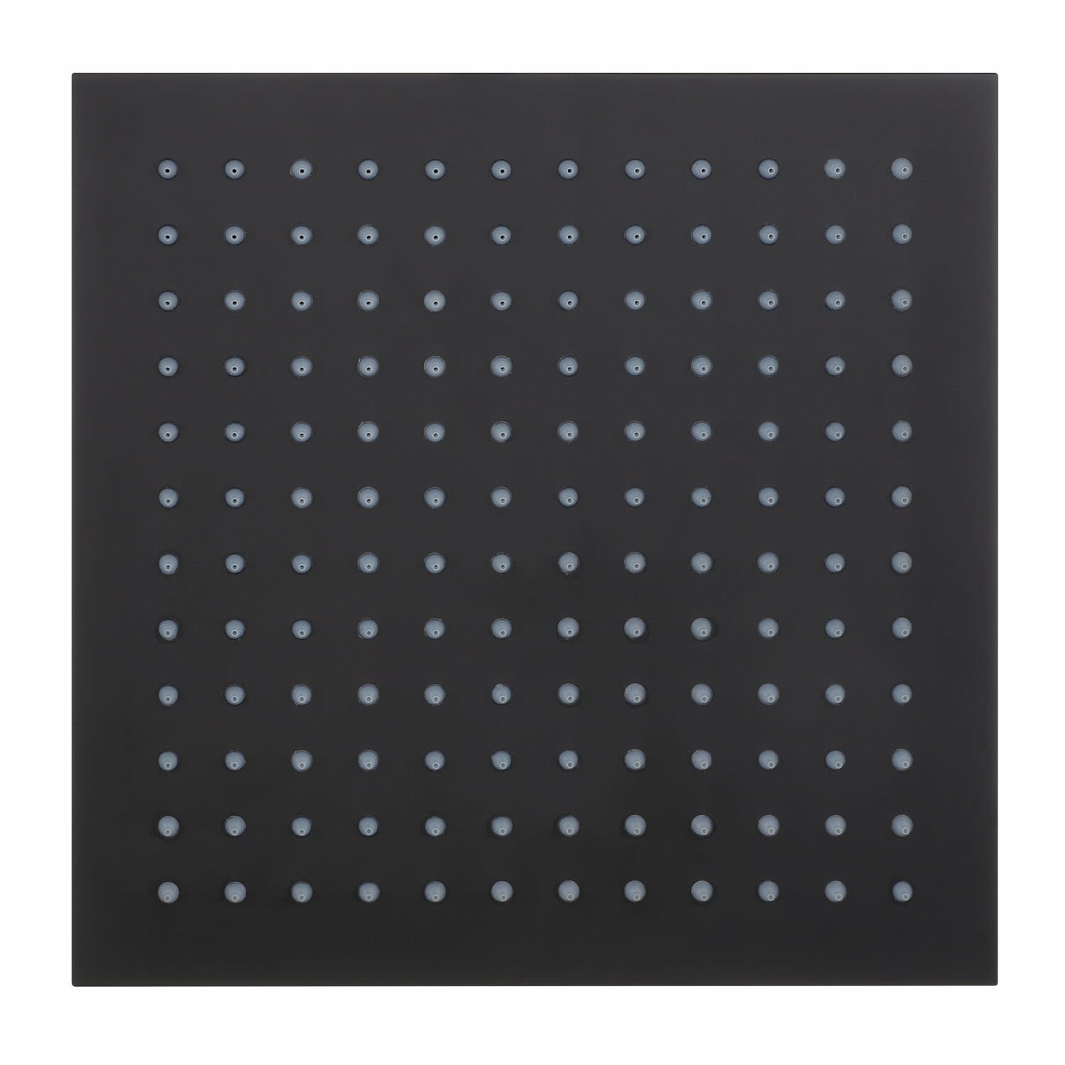 Herzbach LIVING SPA Slim Regenbrause 25 x 25 cm, für Wand-/Deckenarm, Badarmaturen, 36.600250.2.12, schwarz matt - schwarz matt